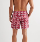 Derek Rose - Tropez 8 Slim-Fit Mid-Length Printed Swim Shorts - Red