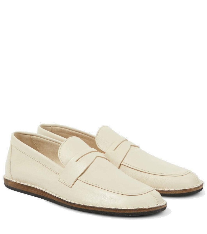 Photo: The Row Cary leather penny loafers