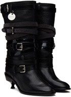 Kiko Kostadinov Black Quad Belt Boots