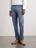Canali - Straight-Leg Garment-Dyed Stretch Jeans - Blue