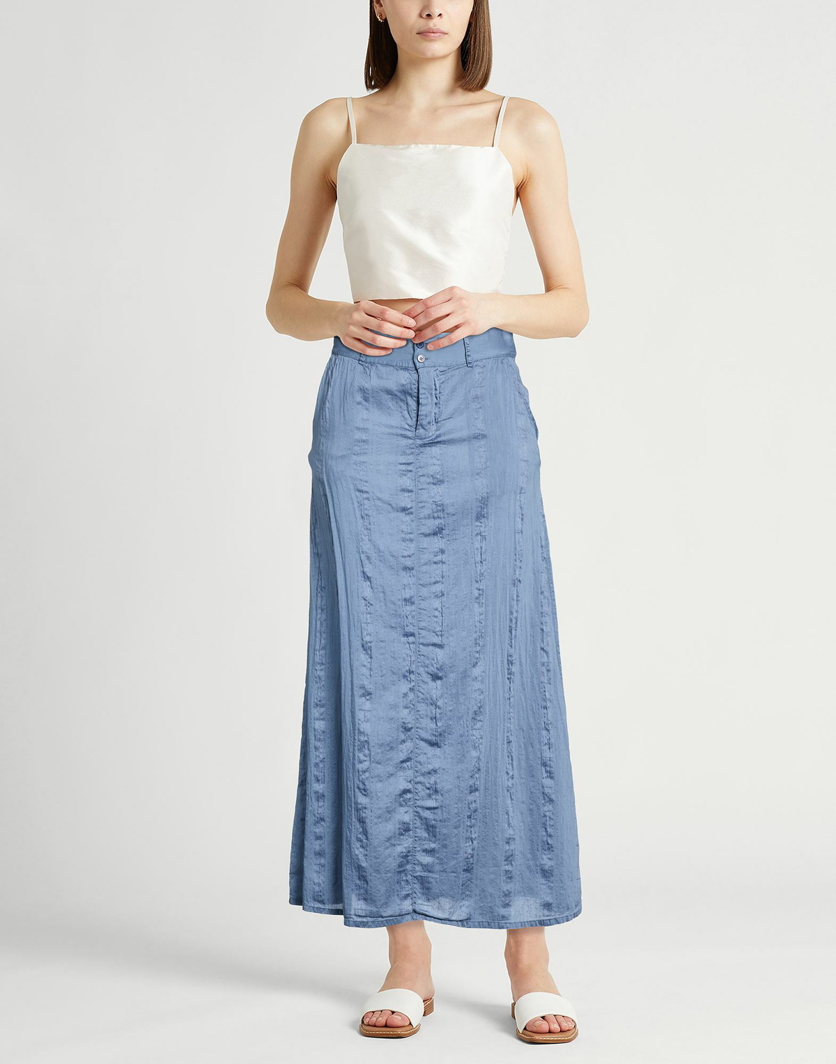 Crossley Womens Maxi skirt in Slate blue