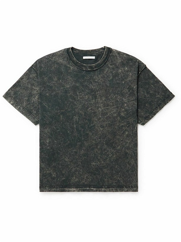 Photo: John Elliott - Distressed Cotton-Jersey T-Shirt - Black