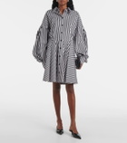 Nina Ricci Striped cotton poplin midi dress