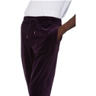 Ralph Lauren Purple Label Purple Velvet Track Pants