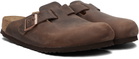 Birkenstock Brown Regular Boston Soft Footbed Slip-on Loafers