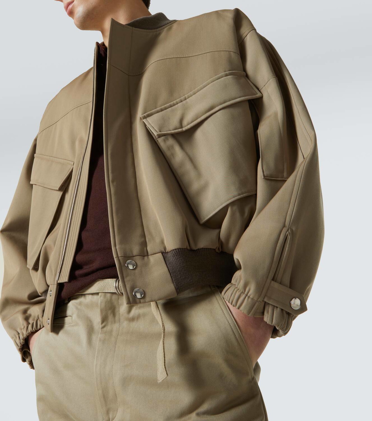 Auralee Padded wool gabardine blouson Auralee