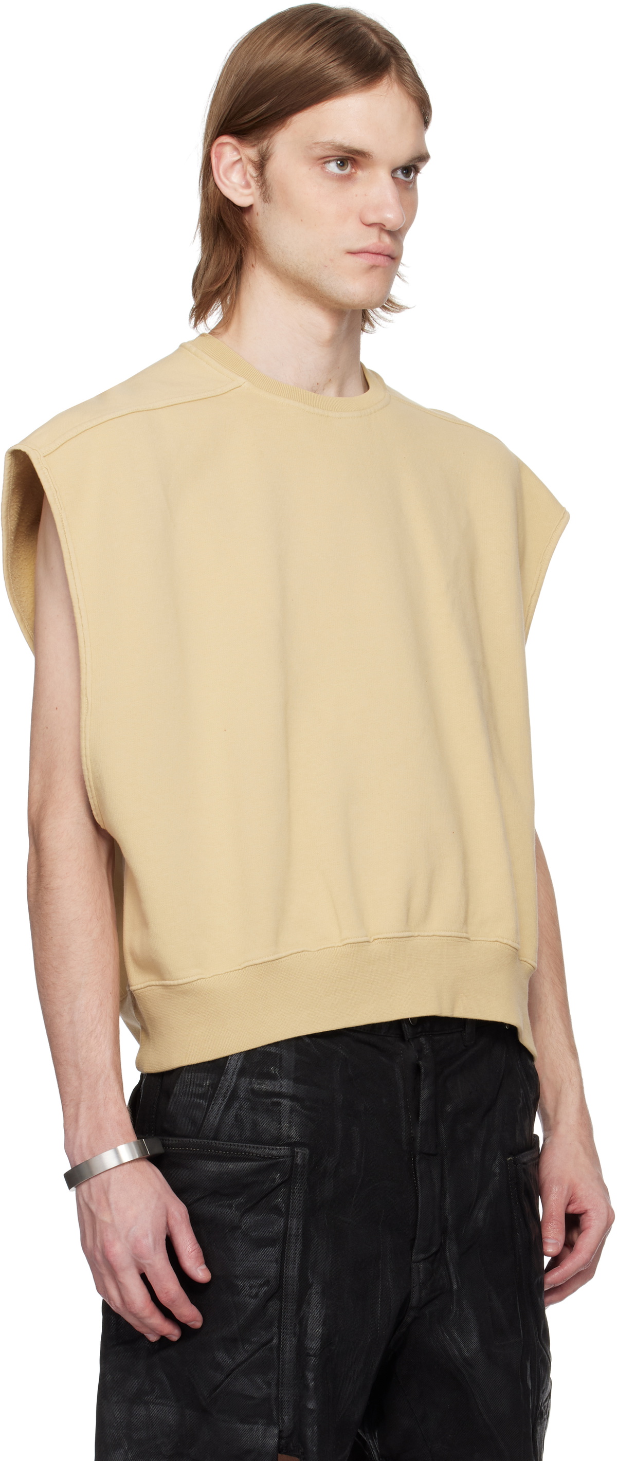 Rick Owens DRKSHDW Beige Hollywood SL Jumbo Tatlin Vest