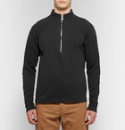 Folk - Rivet Loopback Cotton-Jersey Half-Zip Sweatshirt - Men - Black