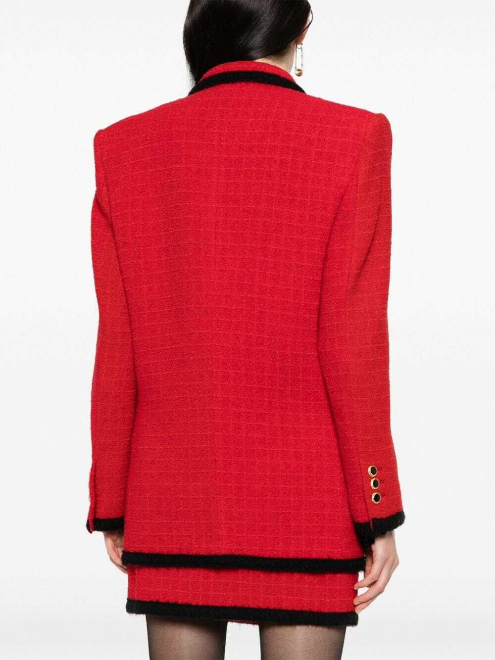 ジャケット ALESSANDRA RICH Embroidered tweed blazer (FAB3463 1622) Black sequin-embellished tweed blazer Alessandra Rich