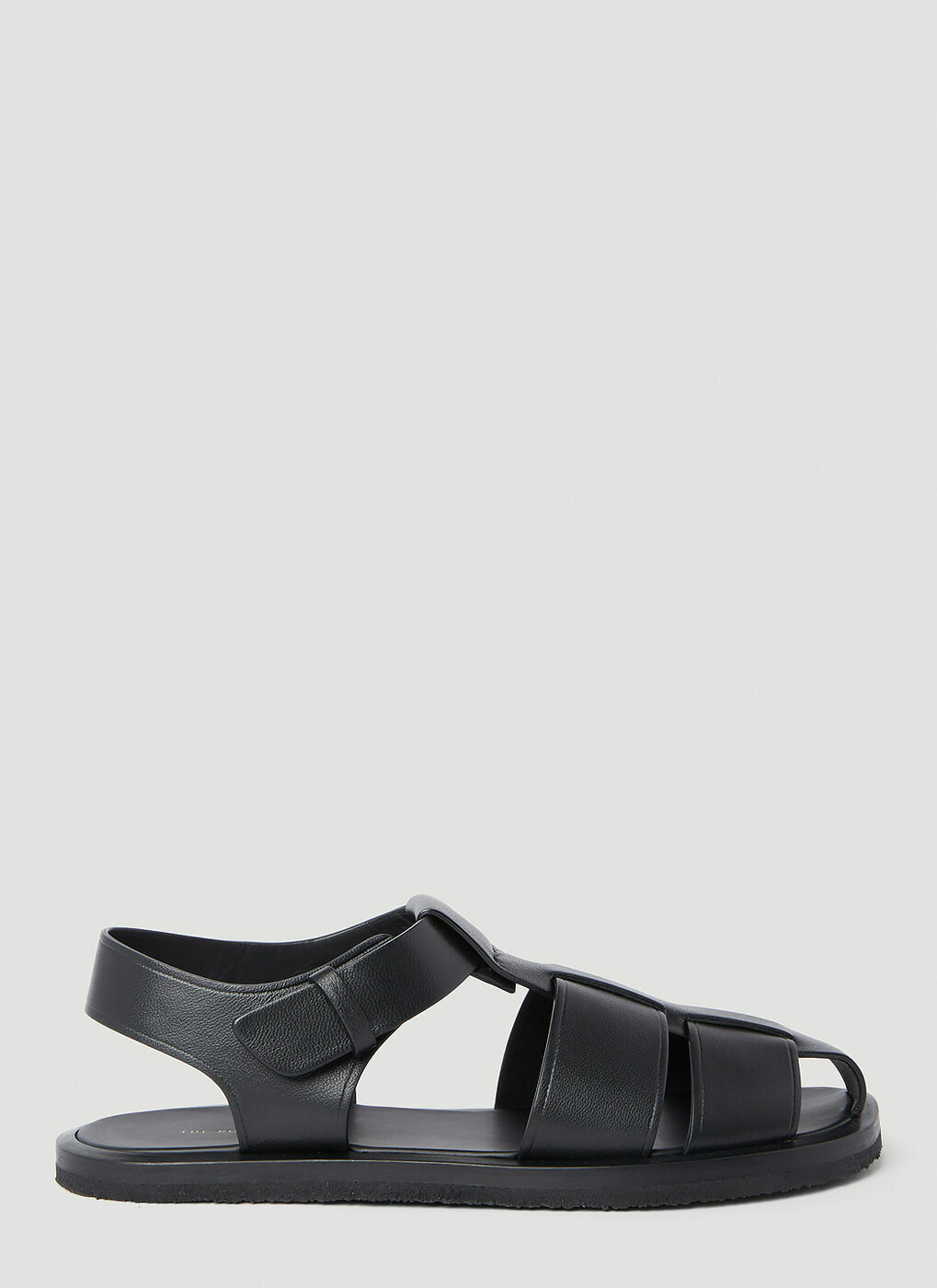 The Row Fisherman Sandals in Black The Row