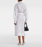 Brunello Cucinelli Striped cotton and silk-blend shirt dress