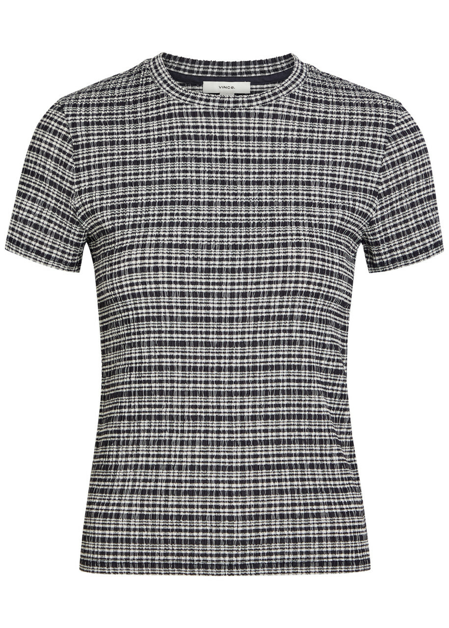 Vince Striped Shirred T-shirt Stripe