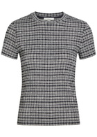 Vince Striped Shirred T-shirt Stripe