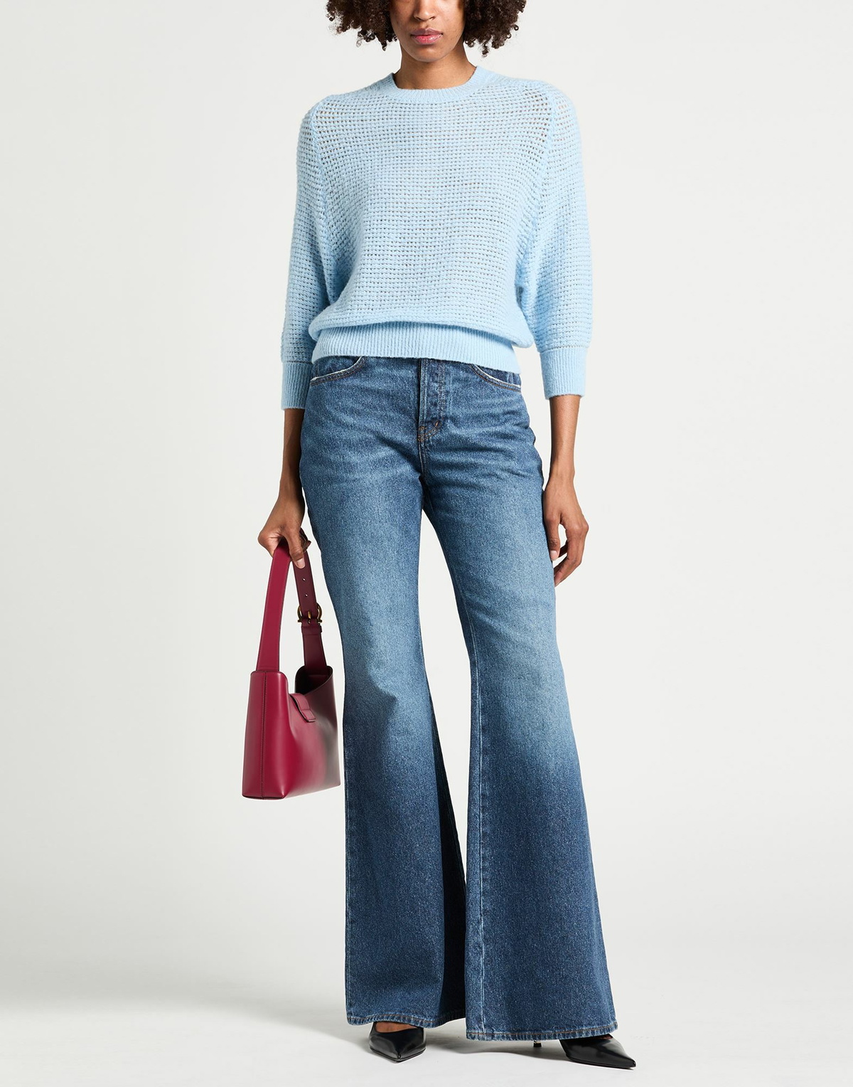 Peserico Womens Sweater Sky in Blue