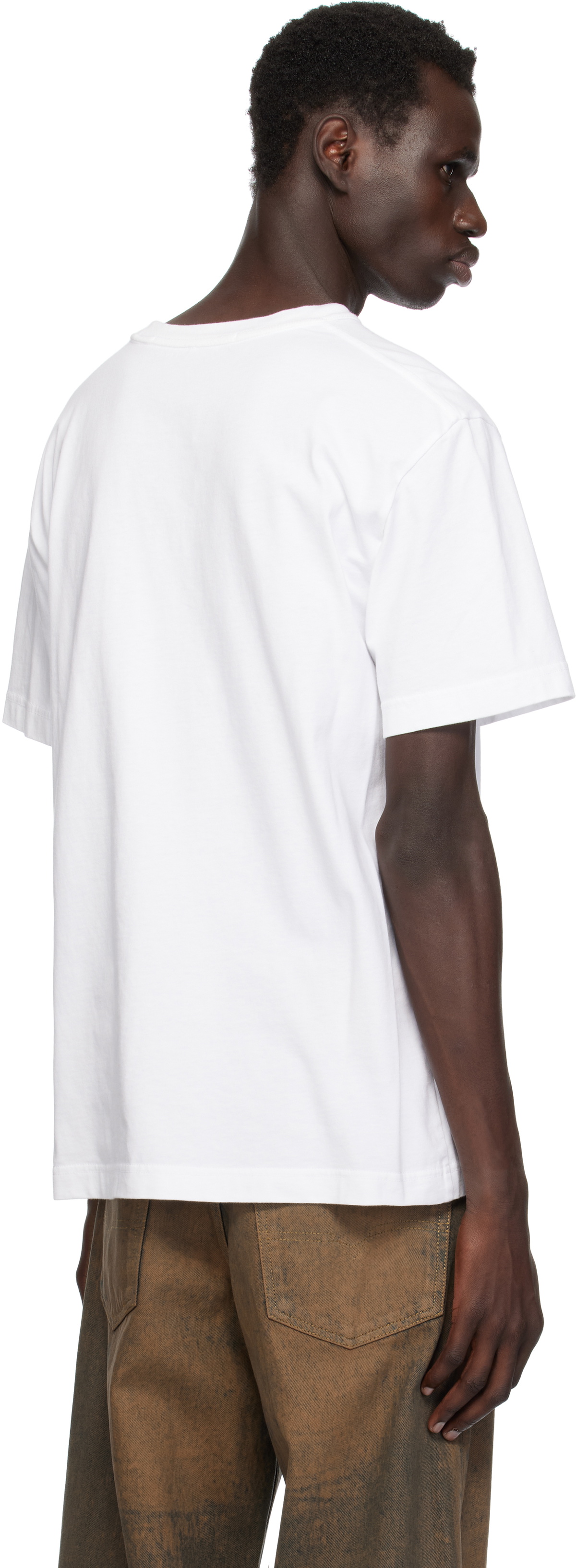 Alexander Wang White Distressed Logo T-shirt Alexander Wang
