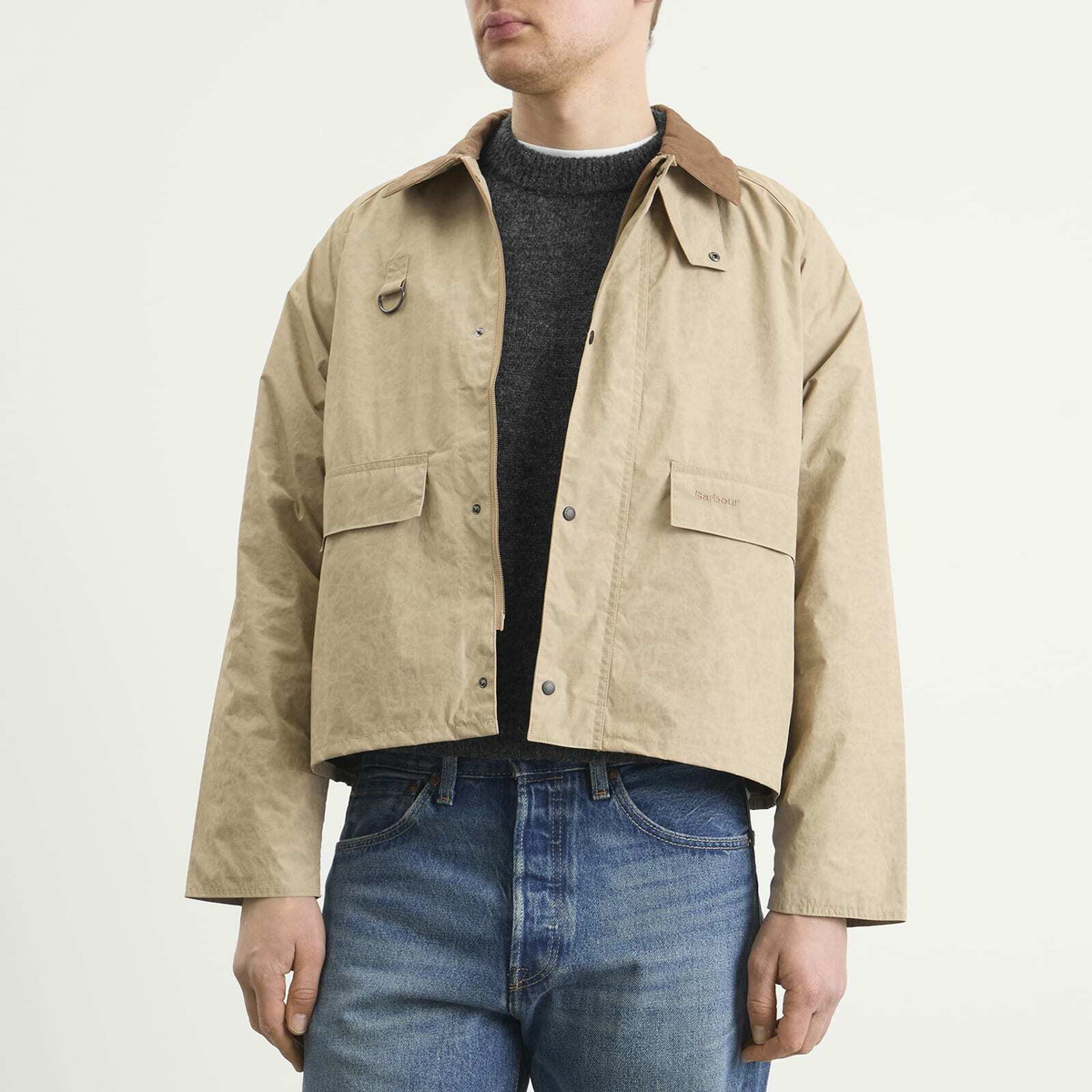 Barbour Men's Ripstop Spey Showerproof Jacket in Stone Barbour
