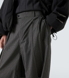 Calvin Klein Collection Baxter checked pleated cotton straight pants