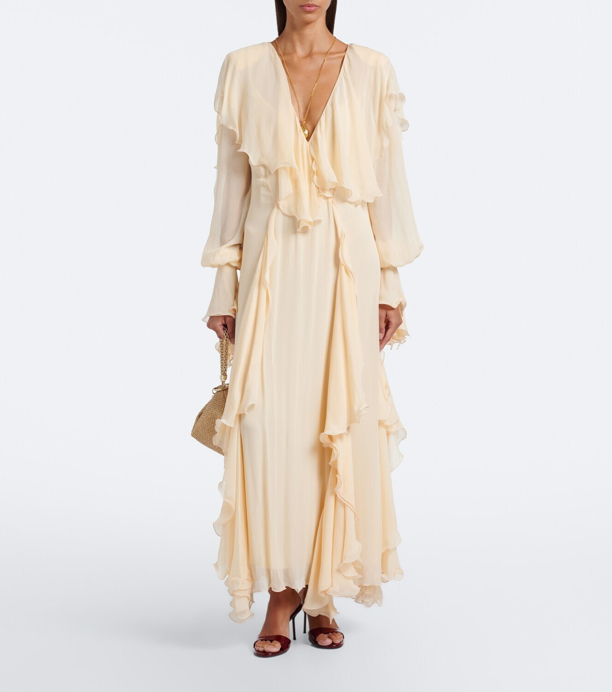 Blumarine Ruffled maxi dress