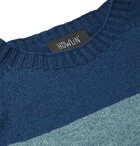 Howlin' - Striped Wool and Cotton-Blend Sweater - Blue