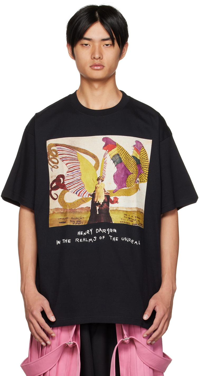 KIDILL Black Henry Darger Edition Printed T-Shirt Kidill