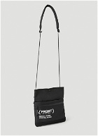 Logo Print Crossbody Bag in Black