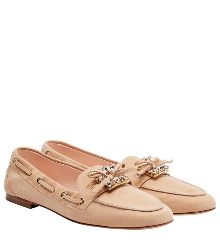 Photo: Roger Vivier Boat Strass embellished suede boat shoes