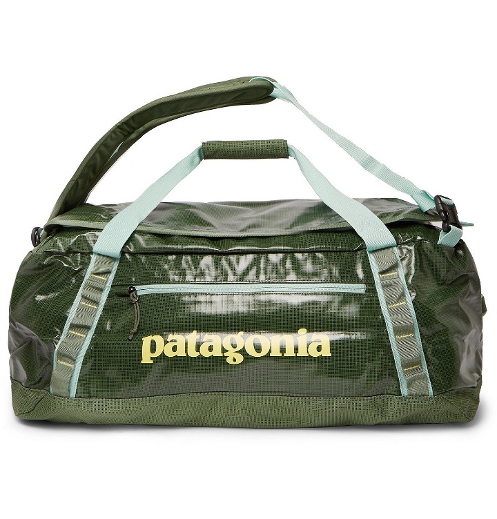 Photo: Patagonia - Black Hole Packable Logo-Print Coated-Ripstop Holdall - Green