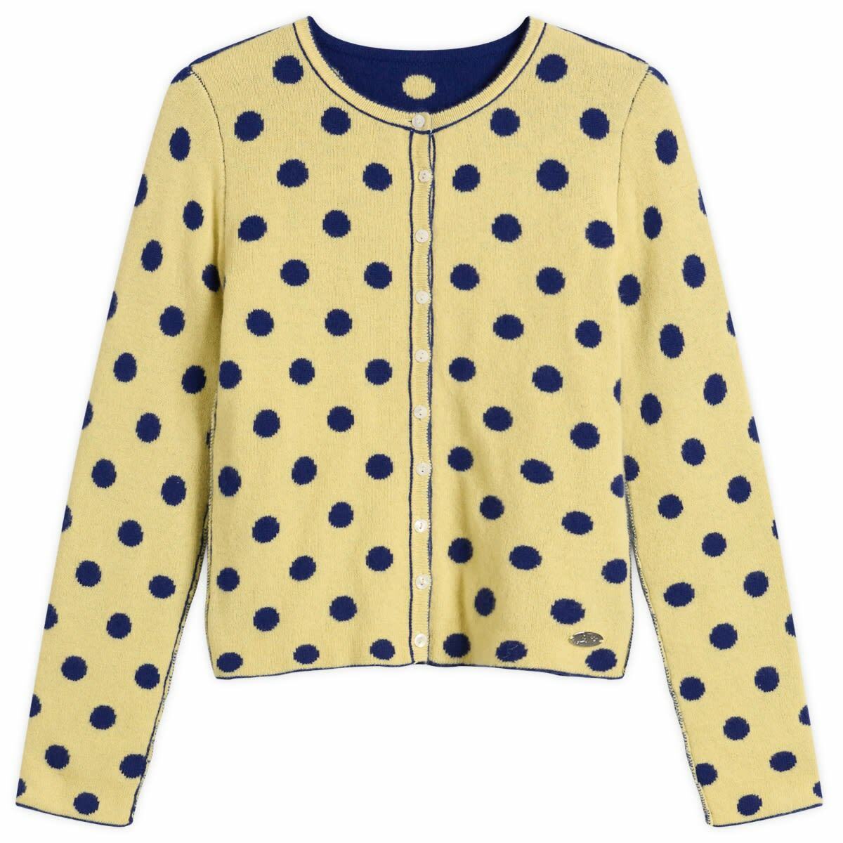 Damson Madder Women's Tabitha Reversible Cardigan in Butter