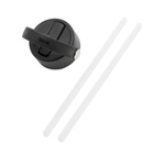 Hydroflask Wide Mouth Flex Straw Cap in Black