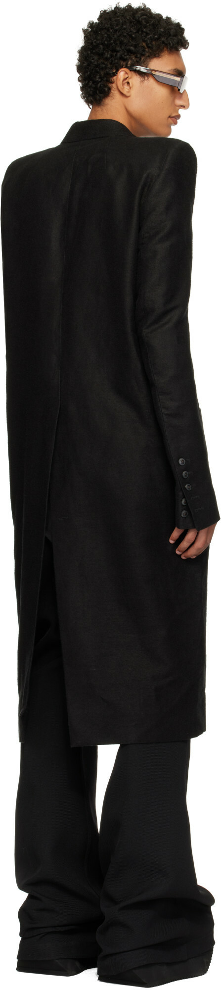 Rick Owens Black Tower Customs Larry Coat
