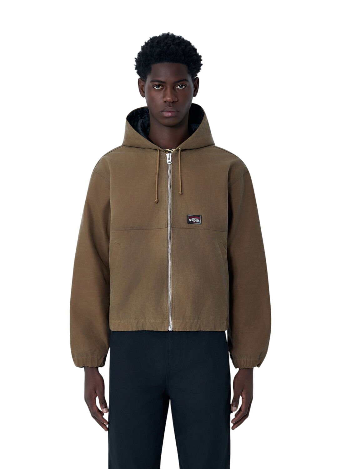 Stussy Navy Brushed Cotton Anorak Jacket Stussy