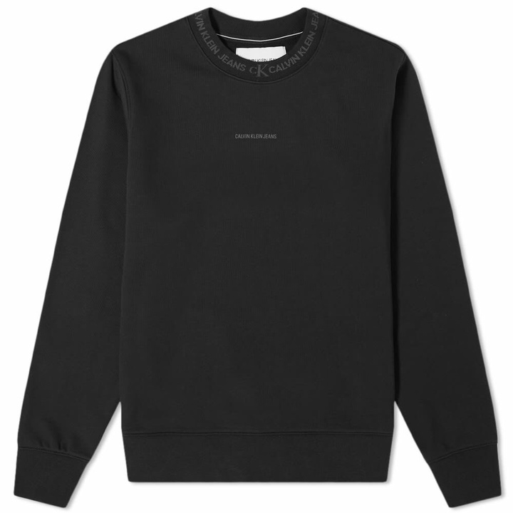 Photo: Calvin Klein Men's Logo Jacquard Crew Sweat in CK Black