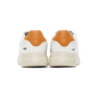 Axel Arigato White and Orange Genesis Triple Sneakers