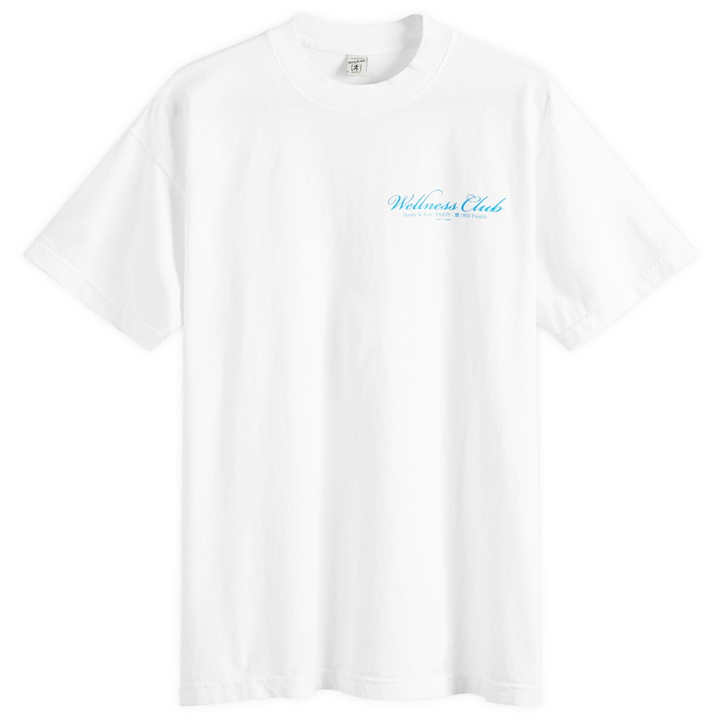 Photo: Sporty & Rich Men's 1800 Health T-Shirt in White/Ocean