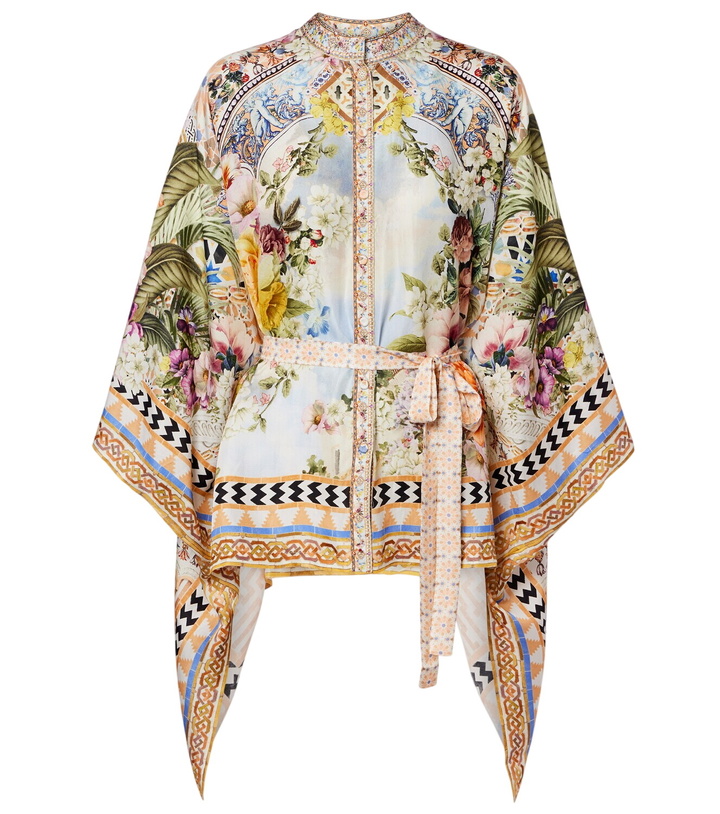 Photo: Camilla Embellished printed silk blouse
