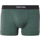 TOM FORD - Stretch-Cotton Jersey Boxer Briefs - Green