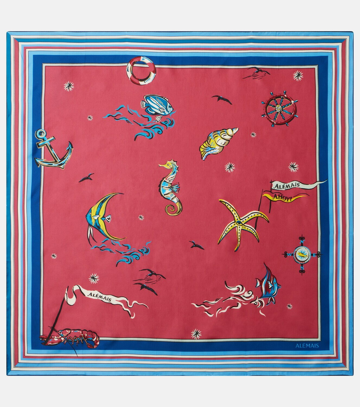 Alémais Printed silk twill scarf
