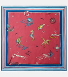 Alémais Printed silk twill scarf