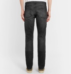 Saint Laurent - Slim-Fit Distressed Denim Jeans - Black