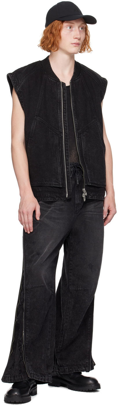Juun.J Black Side Zip Jeans
