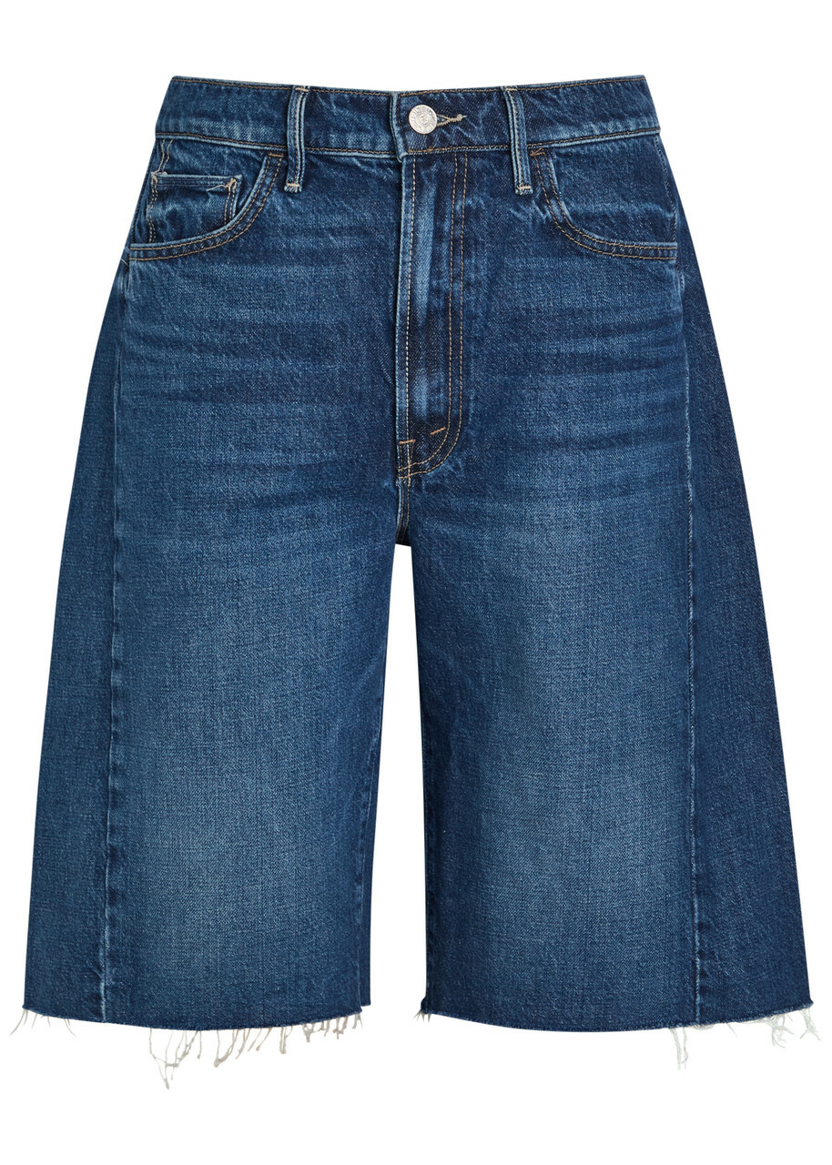 Mother The Half-pipe Bermuda Denim Shorts Blue