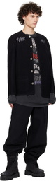 032c Black 'Ghost Writer' Wool Jacket