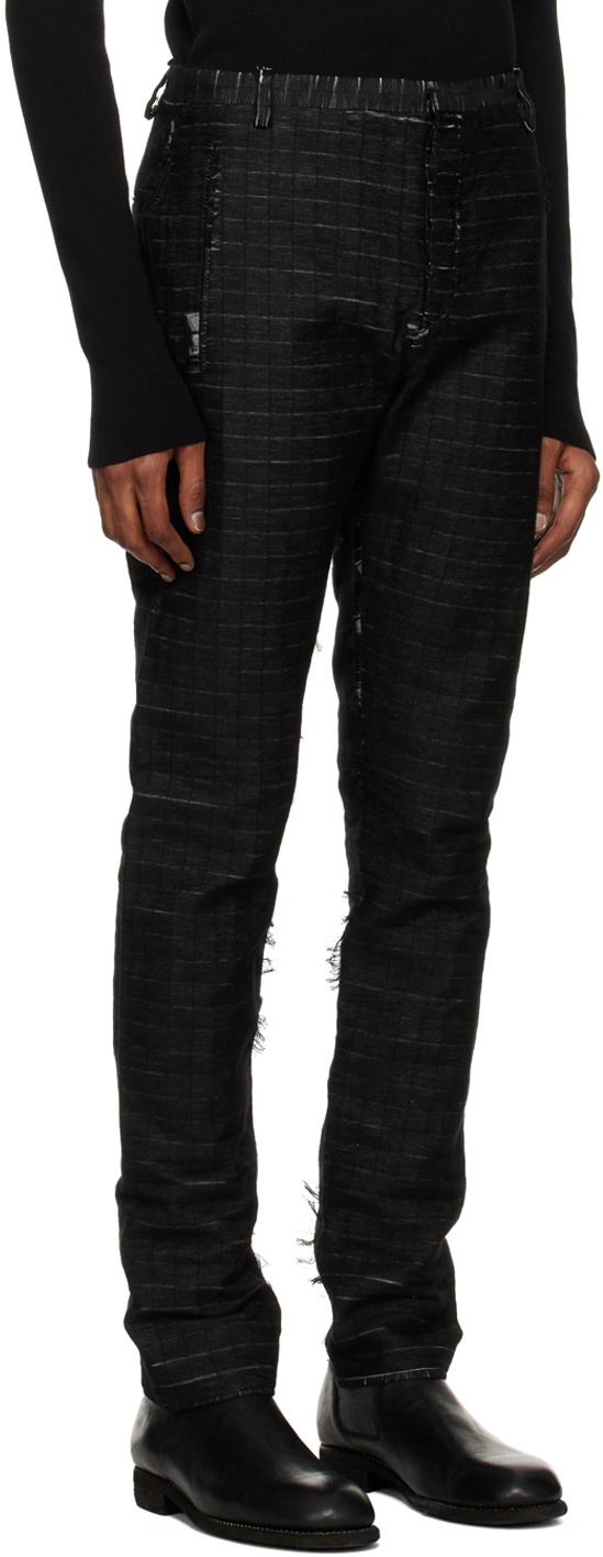 Black Distressed Jogging Trousers main image 0