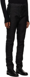 Label Under Construction Black Distressed Trousers