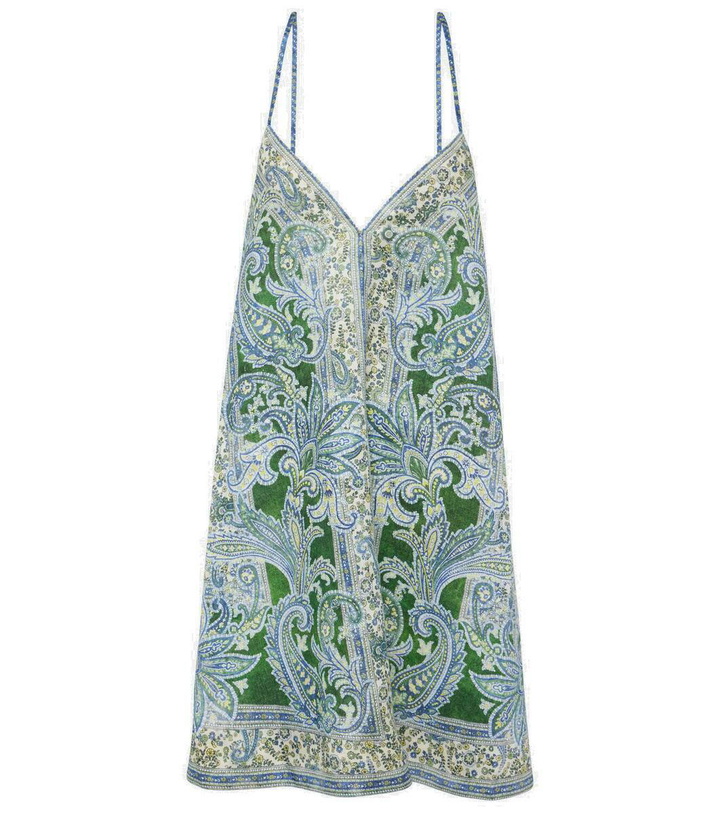 Photo: Zimmermann Ottie Swing paisley linen minidress