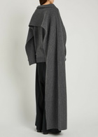 Maison Margiela Collar-detail Ribbed Scarf Dark Grey