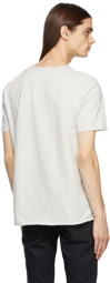 Saint Laurent Off-White Round Collar Rive Gauche T-Shirt