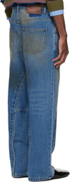 Andersson Bell Blue Layered Wide-Leg Jeans