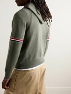 Thom Browne - Striped Cashmere Zip-Up Hoodie - Green