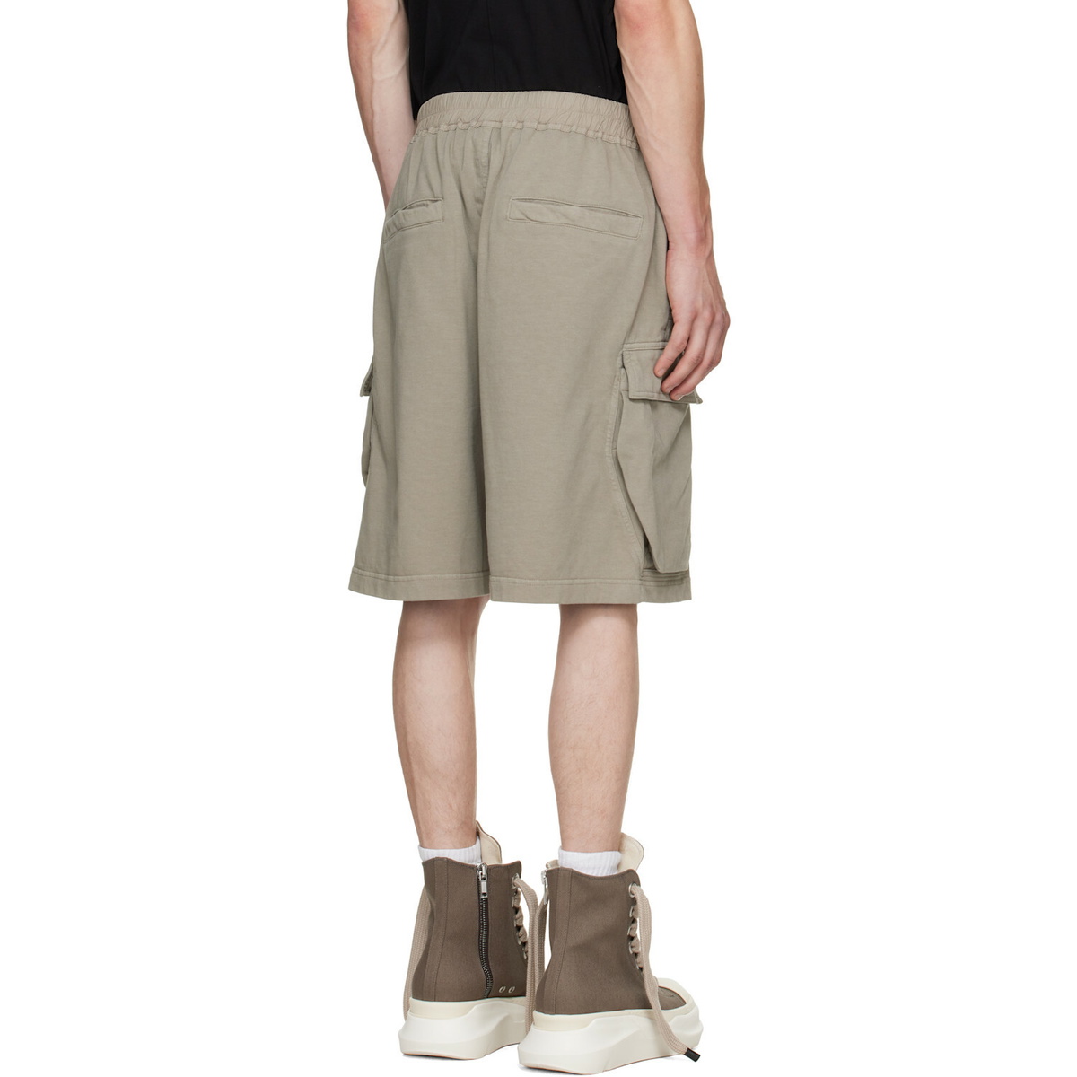 Rick Owens DRKSHDW Taupe Tower Cargobela Shorts